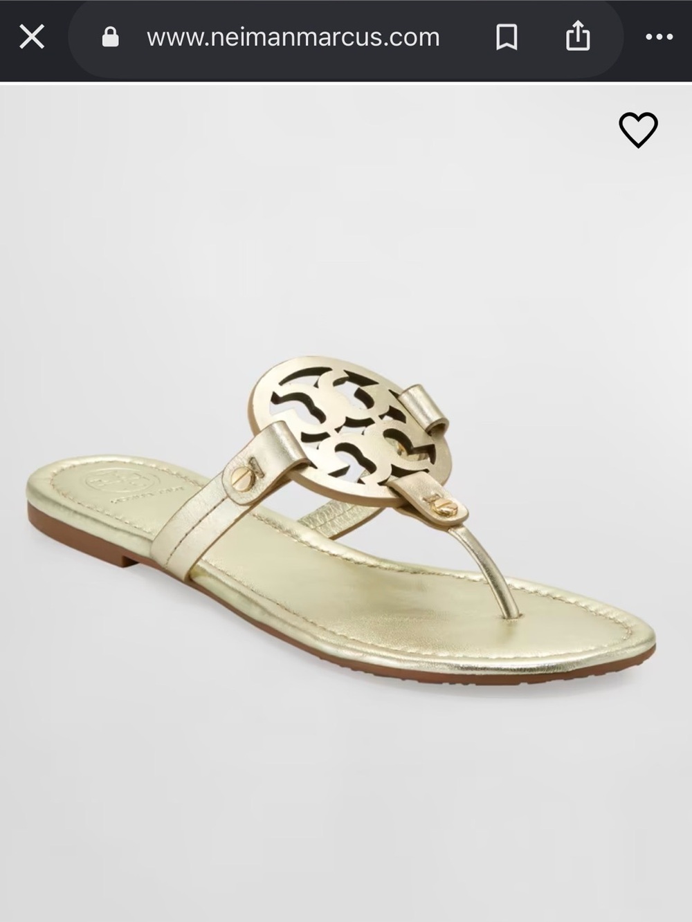 Tory Burch Miller Metallic Gold